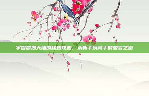 掌握崩溃大陆的终极攻略,从新手到高手的蜕变之路