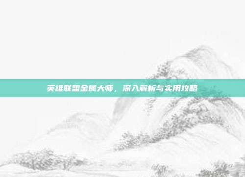 英雄联盟金属大师,深入解析与实用攻略
