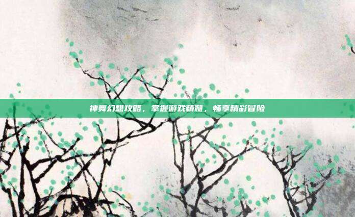 神舞幻想攻略,掌握游戏精髓,畅享精彩冒险