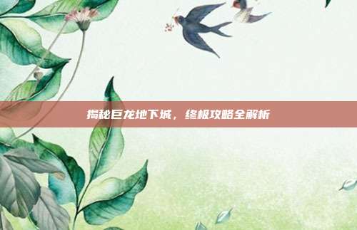 揭秘巨龙地下城，终极攻略全解析