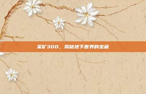 采矿300，揭秘地下世界的宝藏