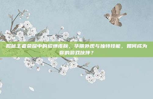 揭秘王者荣耀中的貂蝉皮肤,华丽外观与独特技能,如何成为你的游戏伙伴?