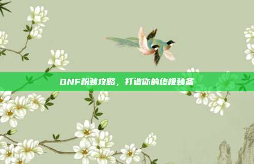 DNF粉装攻略,打造你的终极装备