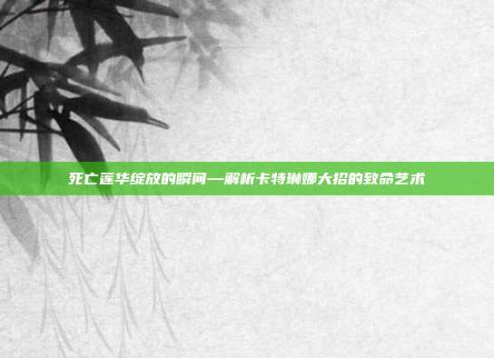 死亡莲华绽放的瞬间—解析卡特琳娜大招的致命艺术