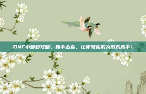 DNF小萝莉攻略,新手必看,让你轻松成为游戏高手!