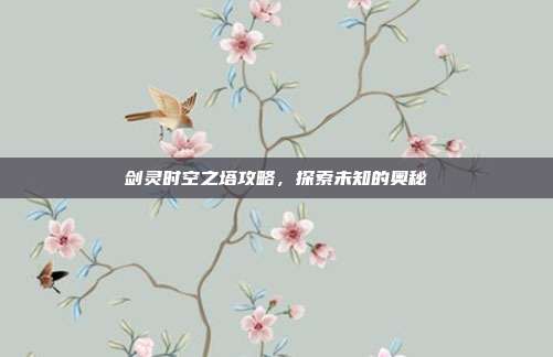 剑灵时空之塔攻略,探索未知的奥秘