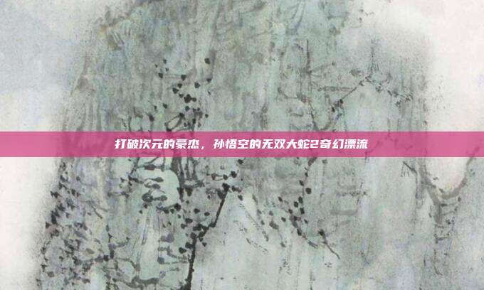 打破次元的豪杰，孙悟空的无双大蛇2奇幻漂流