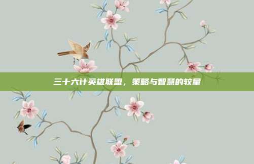 三十六计英雄联盟,策略与智慧的较量