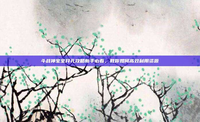 斗战神宝宝开孔攻略新手必看,教你如何高效利用资源