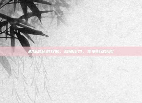 趣味减压桶攻略,释放压力,享受游戏乐趣