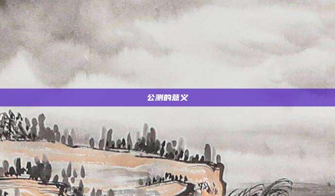 公测的意义