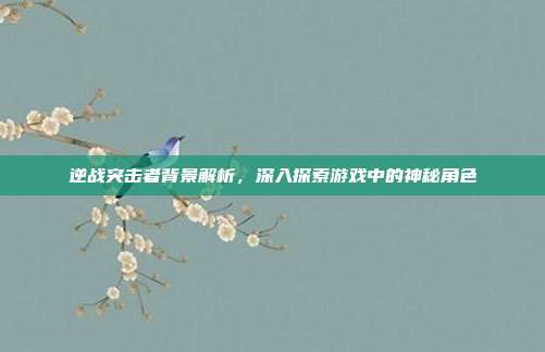 逆战突击者背景解析,深入探索游戏中的神秘角色