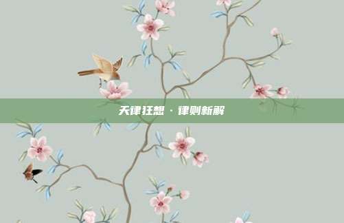 天律狂想·律则新解