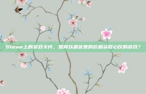 Steam上的游戏卡片,如何以最优惠的价格获取心仪的游戏?
