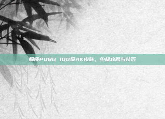 解锁PUBG 100级AK皮肤,终极攻略与技巧