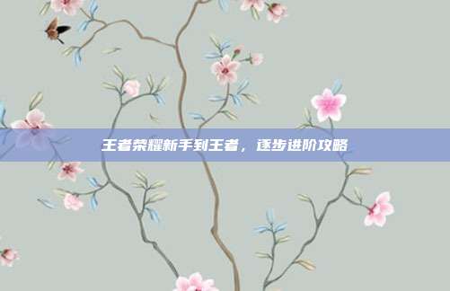 王者荣耀新手到王者,逐步进阶攻略