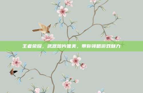 王者荣耀，武器图片唯美，带你领略游戏魅力
