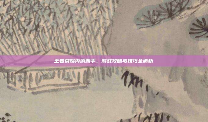 王者荣耀内测助手,游戏攻略与技巧全解析